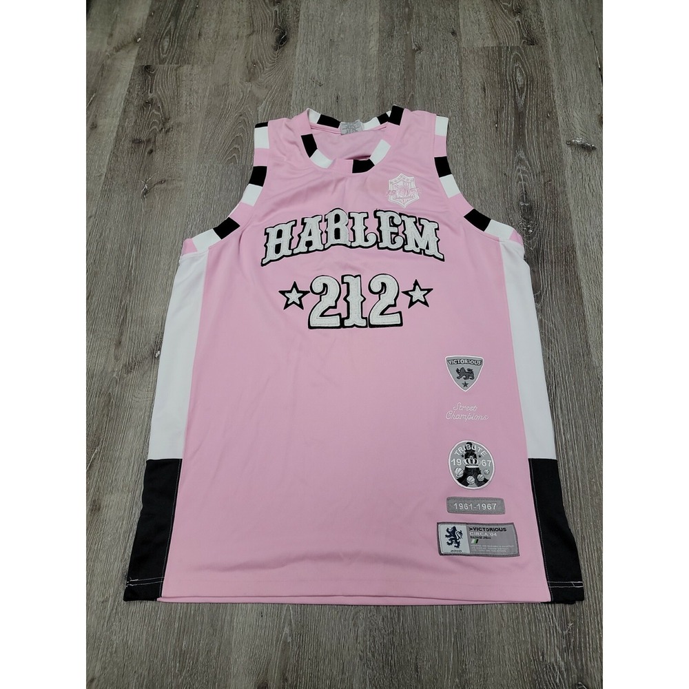 Victorious Harlem Basketball Jersey 212 Pink Sz XL autographed